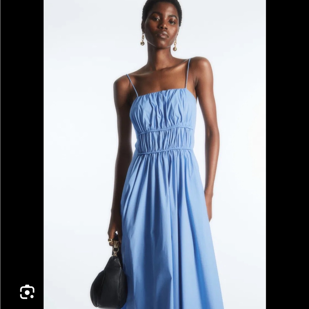 COS Gathered Bustier Midi Dress